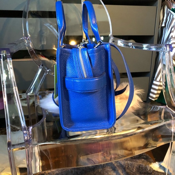 Marc Jacobs The Leather Small Tote Bag in Cobalt - Picture 4 of 7